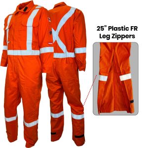 Atlas Guardian® FR/AR Hi Vis Coveralls w/ Plastic Leg Zippers