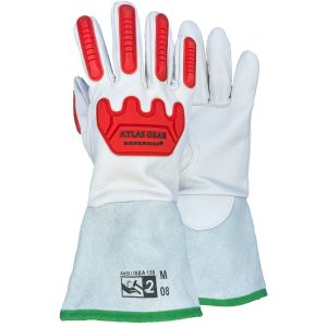 Atlas RoperMax® Leather Impact Gloves w/ Gauntlet Cuff