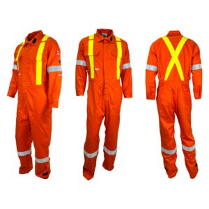 Orange Atlas Guardian FR/AR OHSA Hi Vis Coveralls by Atlas Workwear - Style 1052OR