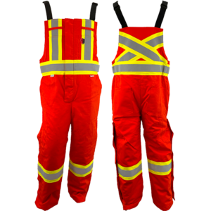 Atlas Guardian FR / Arc Flash Winter Bibs (HRC4) w/4" Striping by Atlas Workwear - Style 21924 - Orange