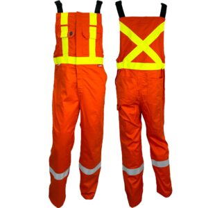 Orange Atlas Guardian FR/AR OHSA Hi Vis Summer Bibs by Atlas Workwear - Style 3052OR