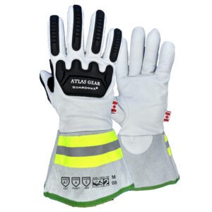 GuardMax Leather Impact Gloves w/ Gauntlet Cuff by Atlas Workwear - S802/W802