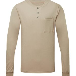 Front Line 6.9 oz Henley Long Sleeve Shirt by IFR Workwear - Style 660