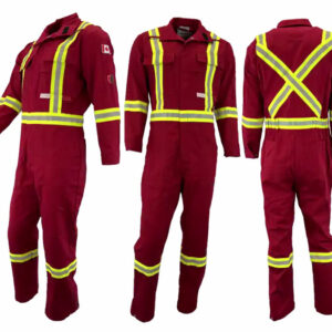RED Atlas Guardian FR/AR 2 Inch Striping Coveralls - By Atlas Workwear Style 1072